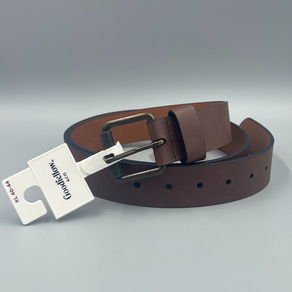 Goodfellow & Co. Men's Textured Roller Belt Brown XL 40 -44